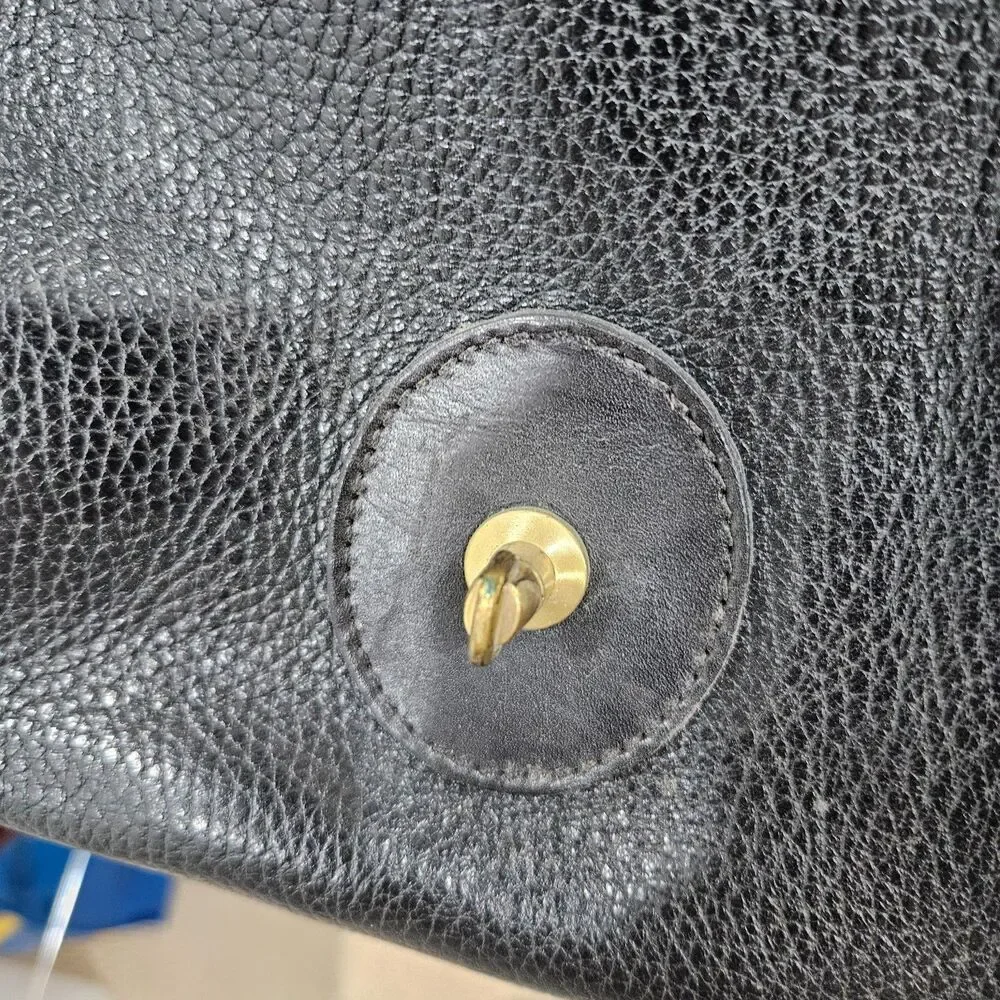 Vintage Coach Sheridan Monticello Leather Crossbody Bag Black Fairy Whimsygoth
